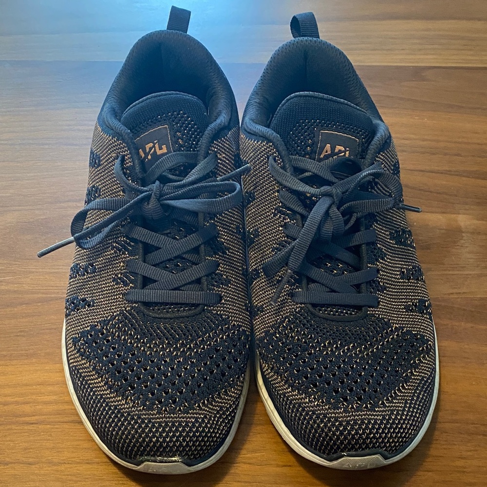 APL Navy and Rose Gold Metallic TechLoom Phantom  Women’s Sneakers